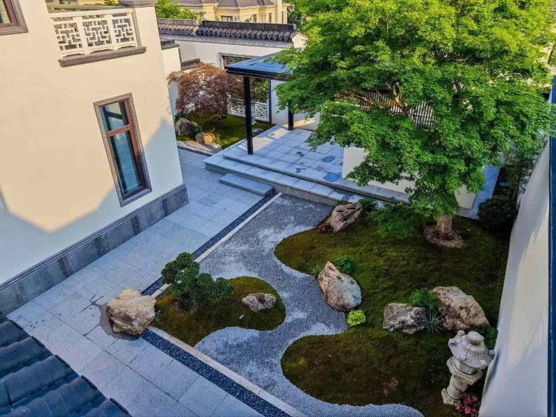 小型院落景觀綠化一角景色